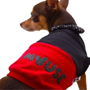 Pet Designer Clothing Sleeveless Shirt Famous Mouse Style Jacket